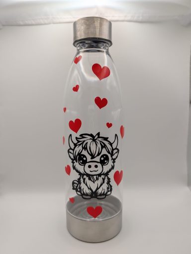 Highland Cow Cute Animal Personalised Water Bottle Cute Animal Personalised Water Bottle