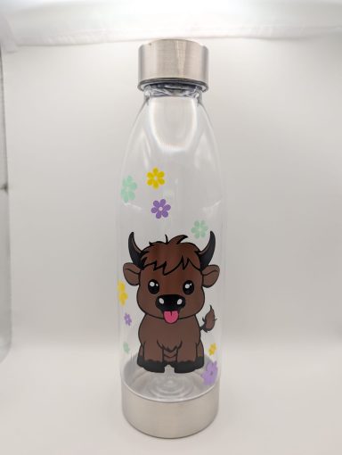 Highland Cow Cute Animal Personalised Water Bottle Cute Animal Personalised Water Bottle